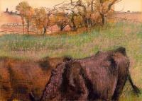 Degas, Edgar - Landscape   Cows in the Foreground